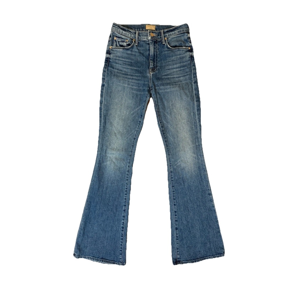 Mother The Weekender Flare Jeans Womens 25 Blue Denim Love Bomb Wash 25x29.5"